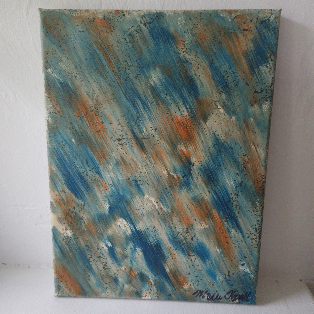 "Flow" original art hand painted abstract acrylic canvas painting wall decor